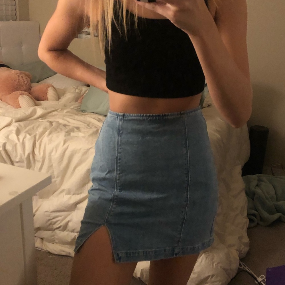 pacsun jean skirt